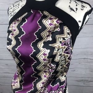 Body Central Open Back Satiny Halter Top Small